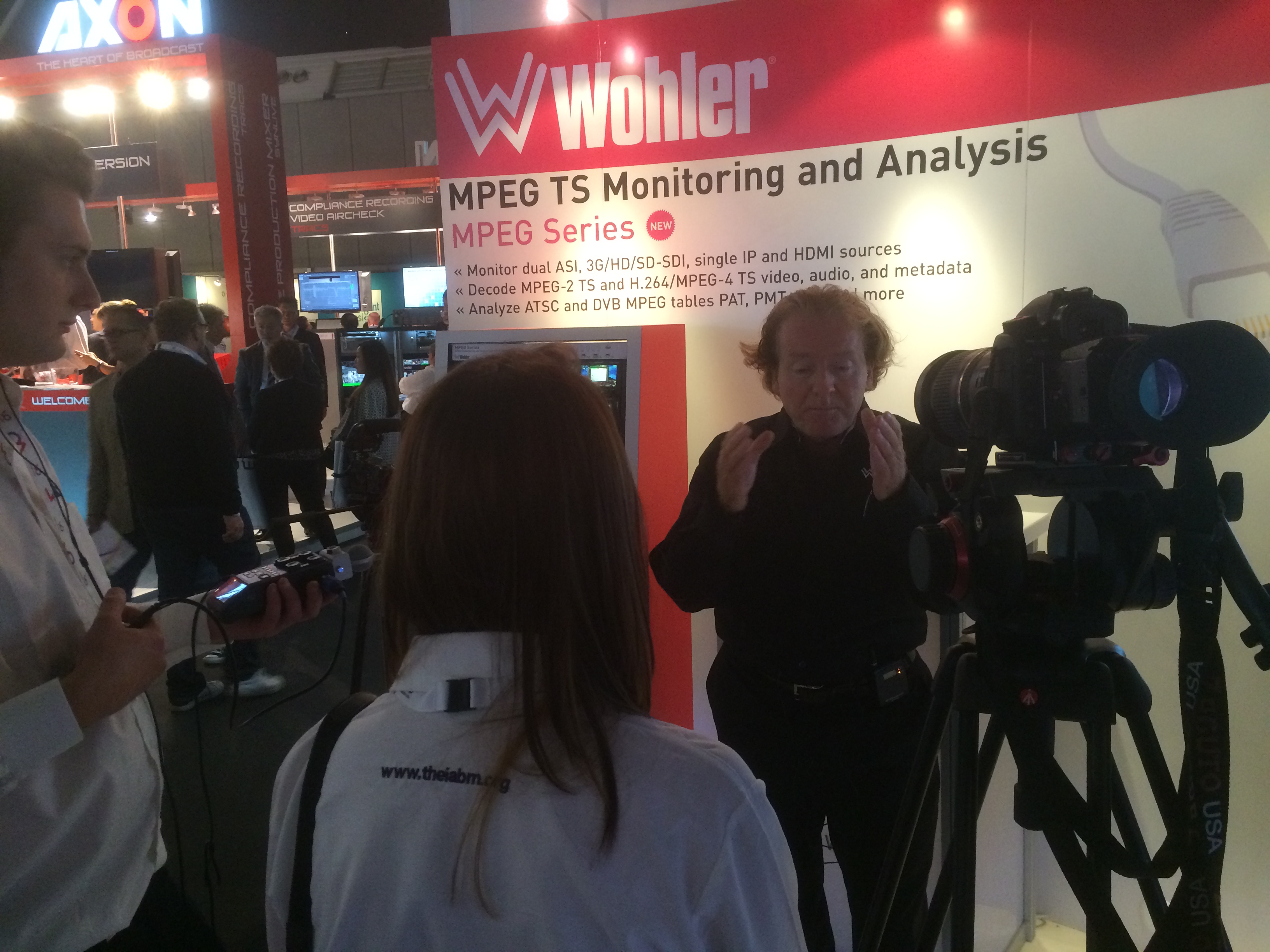 wohler interview at ibc 2014 for iabm adam plowden videography